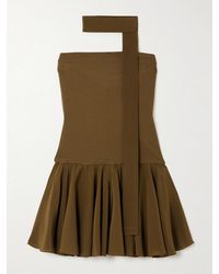 Esse Studios - Illi Scarf-Detailed Strapless Stretch-Knit And Silk Crepe De Chine Mini Dress - Lyst