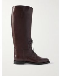 Church's - Leather Lace-Up Knee Boots - Lyst