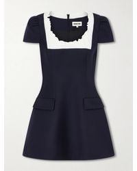 ShuShu/Tong - Scalloped Wool Mini Dress - Lyst
