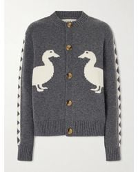 S.S.Daley - Intarsia Wool Cardigan - Lyst