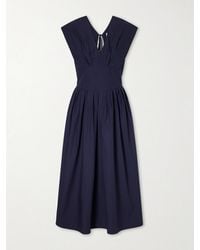 Rosie Assoulin - In Full Bloom Gathered Cotton-Taffeta Midi Dress - Lyst