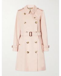 Burberry - Kensington Double-Breasted Belted Cotton-Gabardine Trench Coat - Lyst