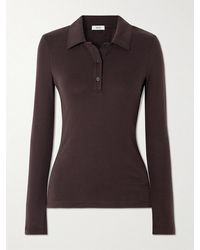 Agolde - Amos Stretch-Lyocell Polo Shirt - Lyst