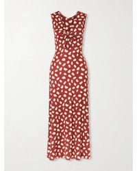 Johanna Ortiz - Horizonte Mistico Cutout Printed Jersey Midi Dress - Lyst