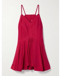 Isabel Marant - Danielle Minikleid Aus Voile Aus Einer Biobaumwollmischung Mit Raffungen - Lyst