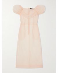 Simone Rocha - Gathered Layered Tulle Midi Dress - Lyst