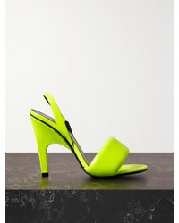 The Attico - Rem Padded Neon Faux Patent-Leather Slingback Sandals - Lyst