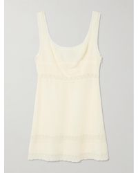 RIXO London - Ronan Lace-Trimmed Crepe Mini Dress - Lyst