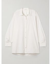 The Row - Luka Oversized-Hemd Aus Twill Aus Einer Baumwoll-Kaschmirmischung - Lyst