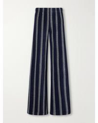 Suzie Kondi - Lito Striped Velour Flared Pants - Lyst