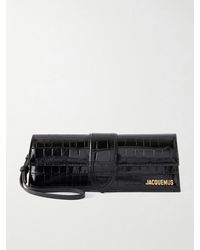 Jacquemus - La Pochette Bambino Crocodile-Effect Leather Clutch - Lyst