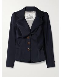 Vivienne Westwood - Jacke Aus Woll-Twill Mit Schößchen Und Raffungen - Lyst