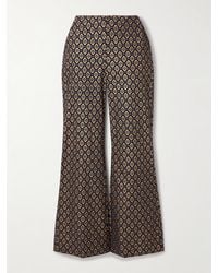 Alix Of Bohemia - Charlie Metallic Printed Cotton Flared Pants - Lyst