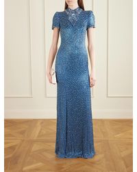 ginger hair blue dress Sapphire Sage Embroidered Dress Multicolor / XL main image 0