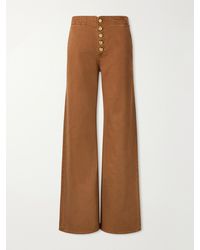 Ulla Johnson - The Jasmine Belted Low-Rise Wide-Leg Jeans - Lyst