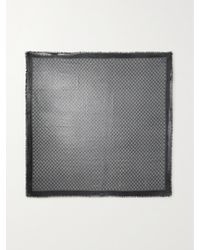 Gucci - Fringed Metallic Wool-Jacquard Scarf - Lyst