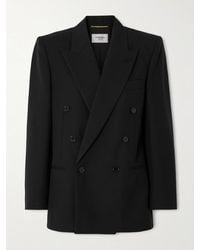 Saint Laurent - Double-Breasted Wool Blazer - Lyst