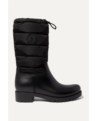 Moncler - Ginette Quilted Nylon And Rubber Rain Boots - Lyst