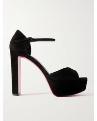 Christian Louboutin - Sandaloo Sandalen Aus Veloursleder - Lyst