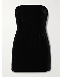 Wardrobe NYC - Strapless Velvet Mini Dress - Lyst