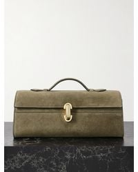 SAVETTE - Slim Symmetry Pochette Tote Aus Veloursleder - Lyst