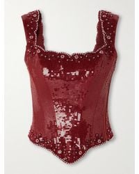 Clio Peppiatt - Syrah Embellished Tulle Bustier Top - Lyst