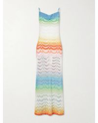 Missoni - Striped Metallic Crochet-Knit Coverup - Lyst