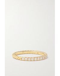 David Yurman Cable 18-karat Gold Diamond Ring - Metallic