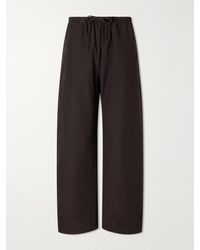 Leset - Kyoto Cotton-Poplin Low-Rise Wide-Leg Pants - Lyst