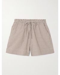 Veronica Beard - Tjana Shorts Aus Einer Baumwollmischung Mit Gingham-Karo - Lyst