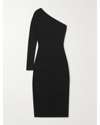 Victoria Beckham - One-Shoulder Stretch-Knit Midi Dress - Lyst