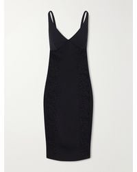 Stella McCartney - Lace-Trimmed Stretch-Cady Mini Dress - Lyst