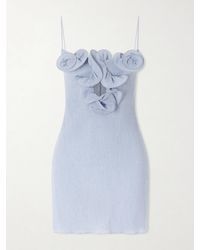 Magda Butrym - Embellished Textured Lyocell-Blend Mini Dress - Lyst