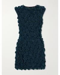 PAULINE DUJANCOURT - Amber Layered Floral-Appliquéd Crochet And Organza Mini Dress - Lyst