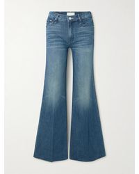 Mother - The Twister Sneak Distressed High-Rise Wide-Leg Jeans - Lyst