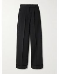 Max Mara - Pleated Wool-Blend Wide-Leg Pants - Lyst