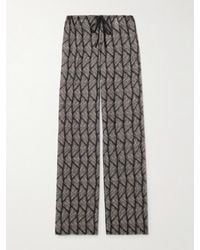 Dries Van Noten - Devoré-Velvet Straight-Leg Pants - Lyst