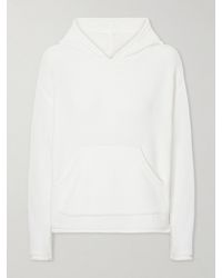 Leset - Mae Open-Knit Cotton-Blend Hoodie - Lyst