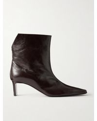 KHAITE - Ona 55 Leather Ankle Boots - Lyst