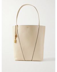 Chloé - Spin Embellished Textured-Leather Tote - Lyst