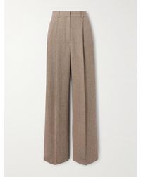 Loro Piana - Kurt Pleated Linen Wide-Leg Pants - Lyst