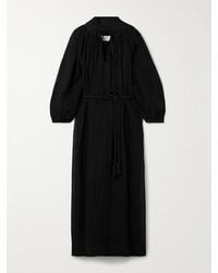 Lisa Marie Fernandez - Poet Linen-Blend Gauze Midi Dress - Lyst