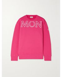 Moncler - Printed Cotton-Jersey Sweatshirt - Lyst