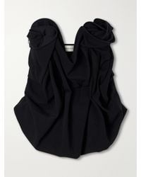 Magda Butrym - Appliquéd Cropped Wool-Blend Bustier Top - Lyst