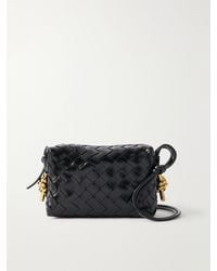 Bottega Veneta - Loop Mini Intrecciato Leather Shoulder Bag - Lyst