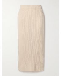Co. - Ribbed Wool-Blend Midi Skirt - Lyst