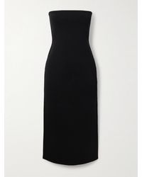 Anine Bing - Rosa Strapless Stretch-Knit Midi Dress - Lyst