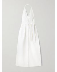 Max Mara - Belted Cotton-Blend Gabardine Maxi Dress - Lyst