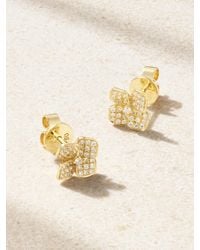 Anita Ko - Small Flower Ohrstecker Aus 18 Karat Mit Diamanten - Lyst