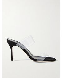 Manolo Blahnik - Scolto 90 Pvc Mules - Lyst